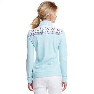 Vineyard Vines Teal Embroidered Shep Shirt 1/4 Zip